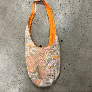Billabong Colorful Patchwork Shoulder Bag Orange Reversible
